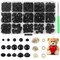566PCS Safety Eyes and Noses for Amigurumi, Stuffed Crochet Eyes with Washers, Craft Doll Eyes and Nose for Teddy Bear, Crochet Toy, Stuffed Doll and Plush Animal (Various Sizes)& Organizer Storage Tote Bag
